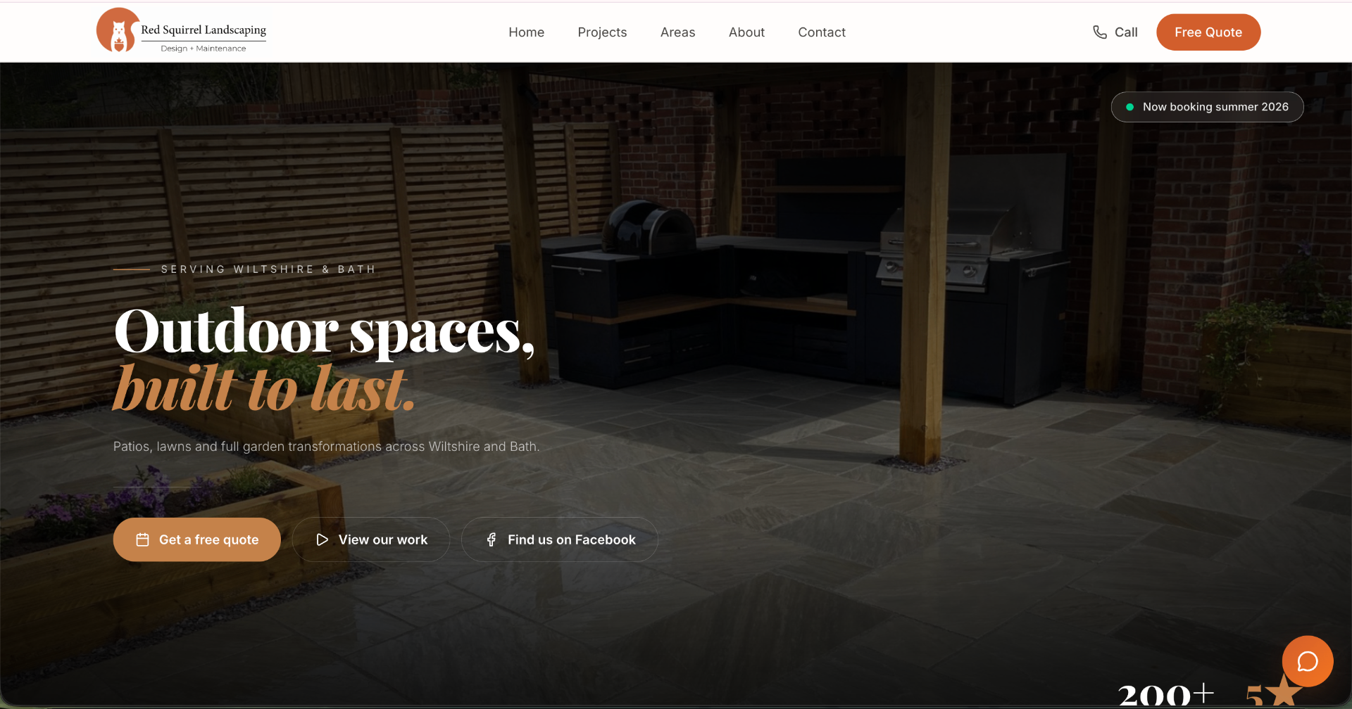 Red Squirrel Landscaping website by TK Marketing