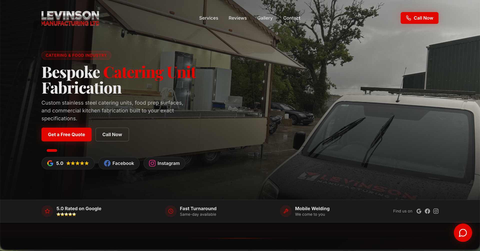 Levinson Manufacturing website by TK Marketing