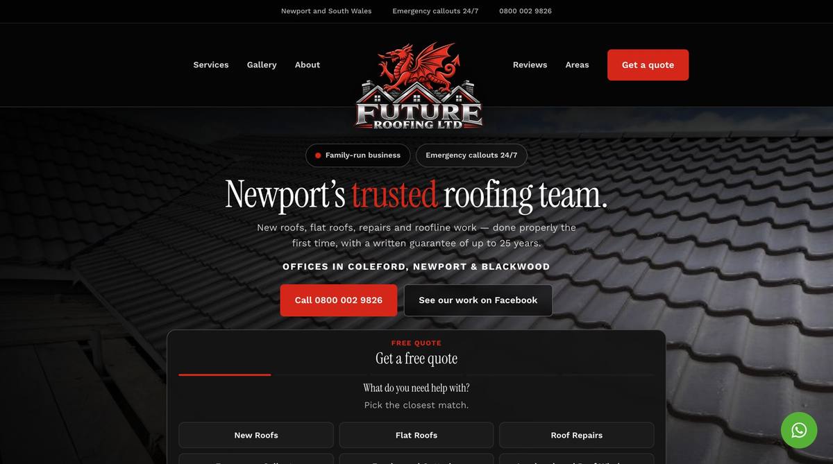 Future Roofing Ltd website