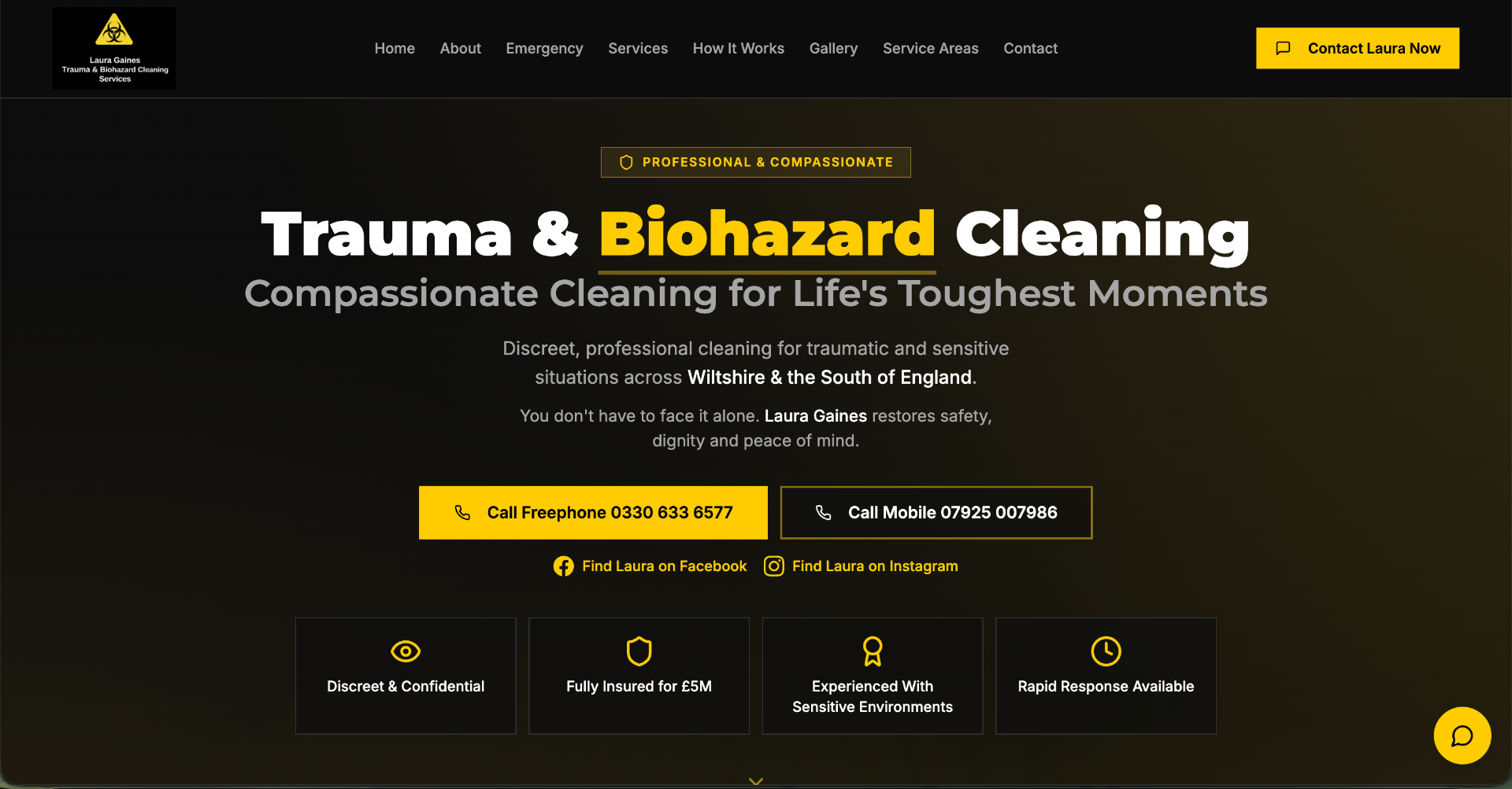 Laura Gaines website by TK Marketing