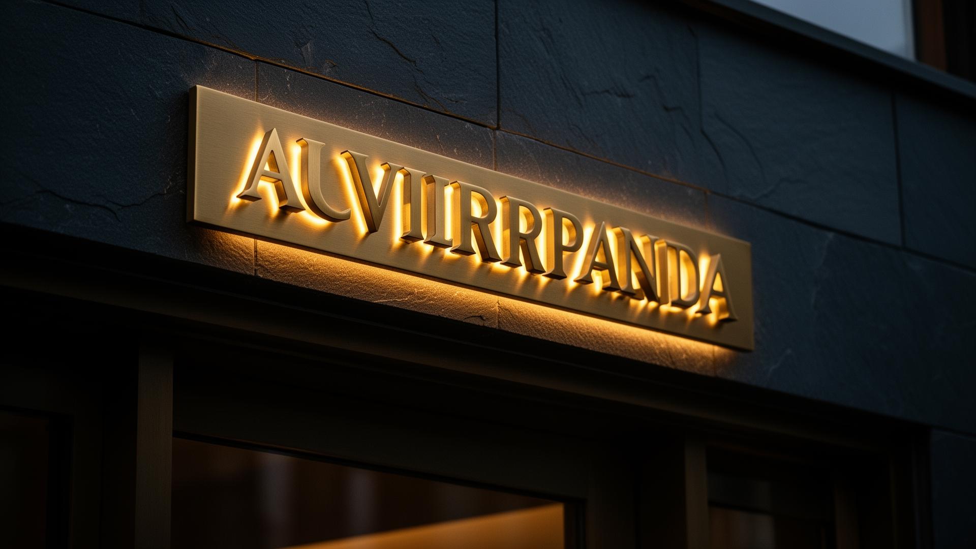 Small retail sign close-up